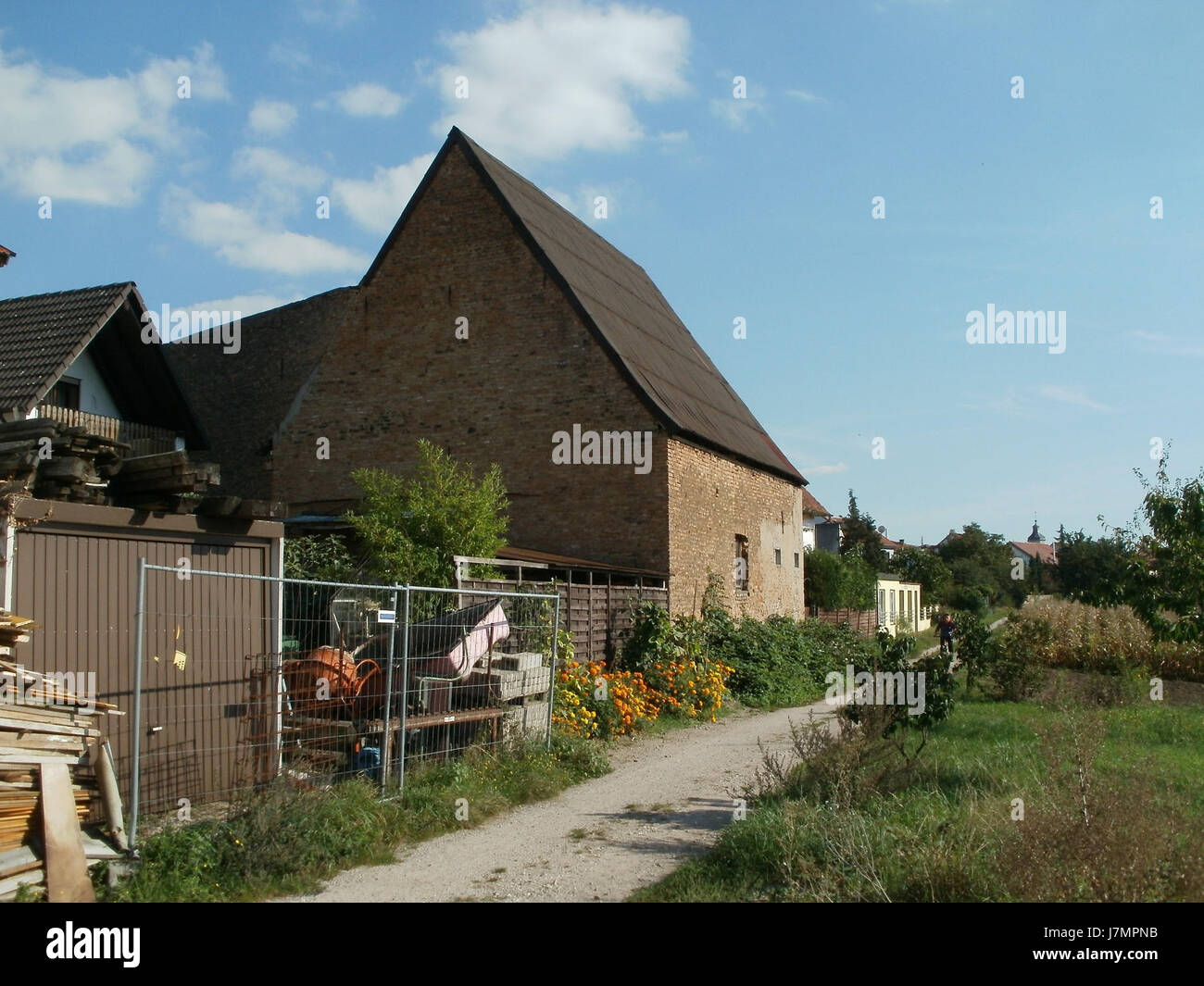 This photograph shows a scenic view of Altlussheim, Germany, taken in ...