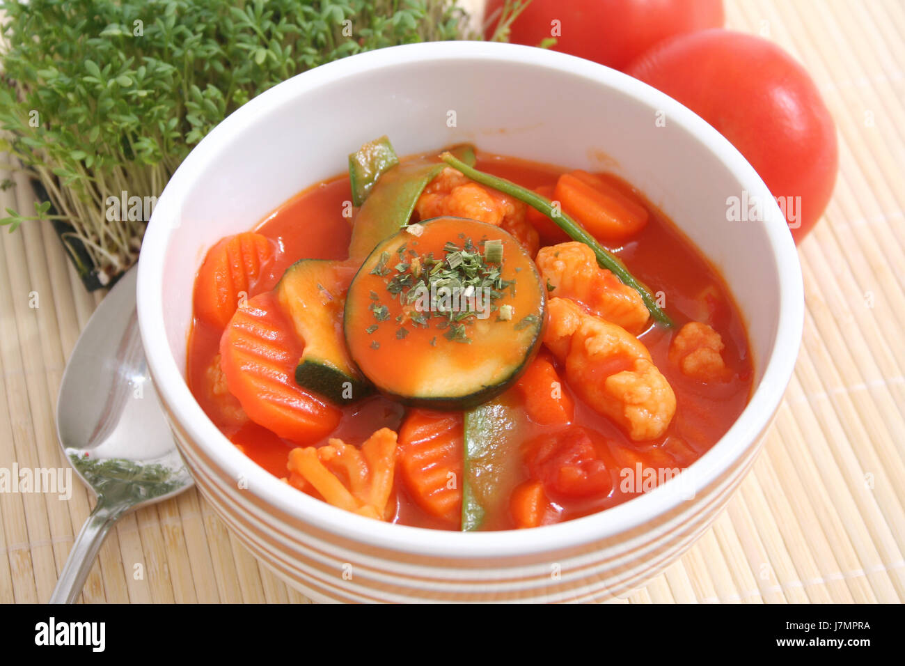 food aliment vegetable tomato soup starter pottage soup food aliment vegetable Stock Photo