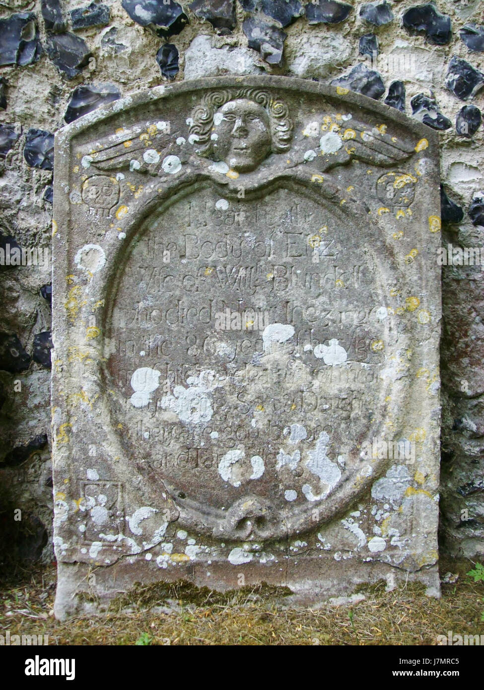 18th century gravestone, Medmenham Stock Photo