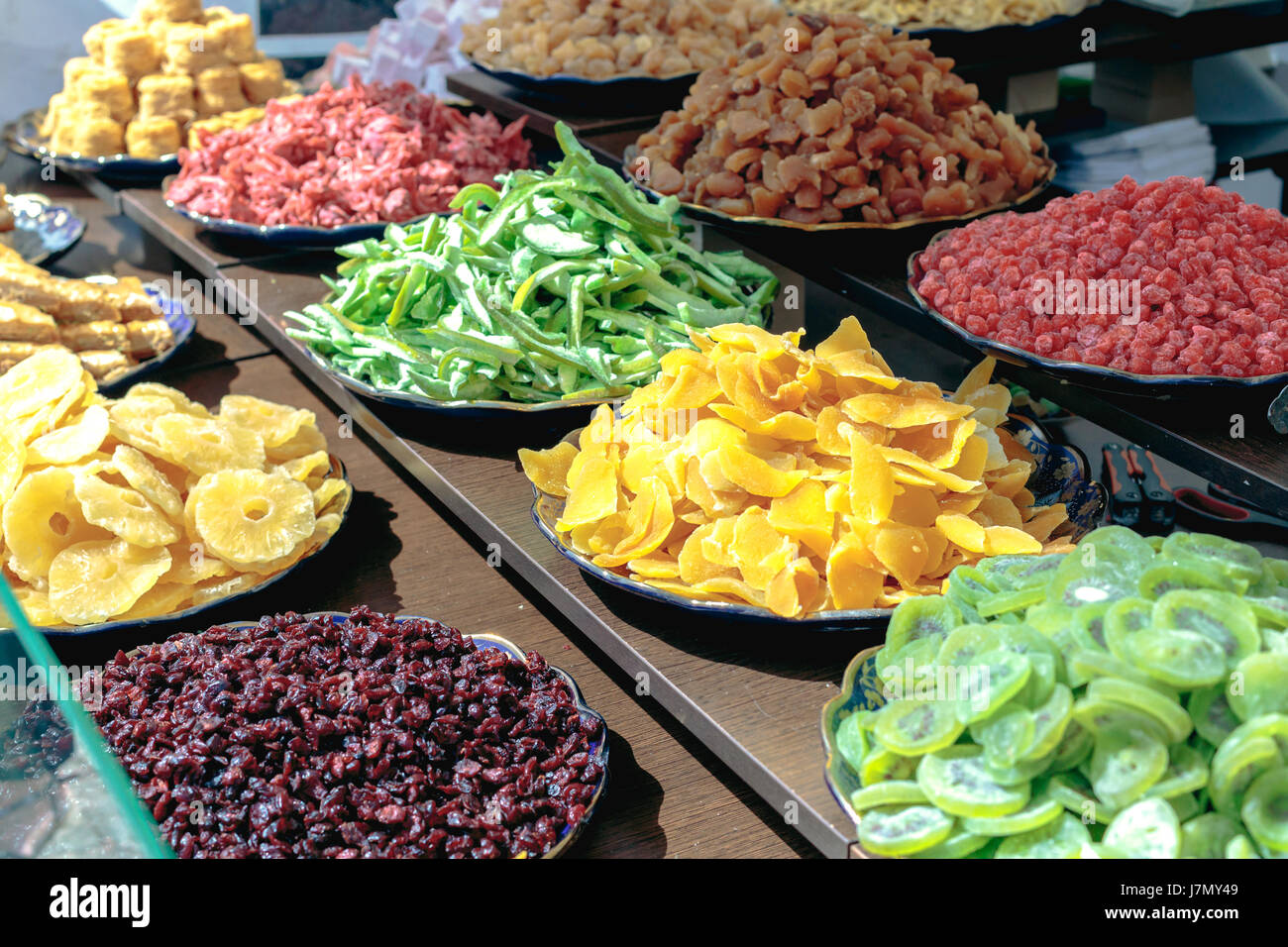 Colorful candied and crystallized fruits assortment Stock Photo Alamy