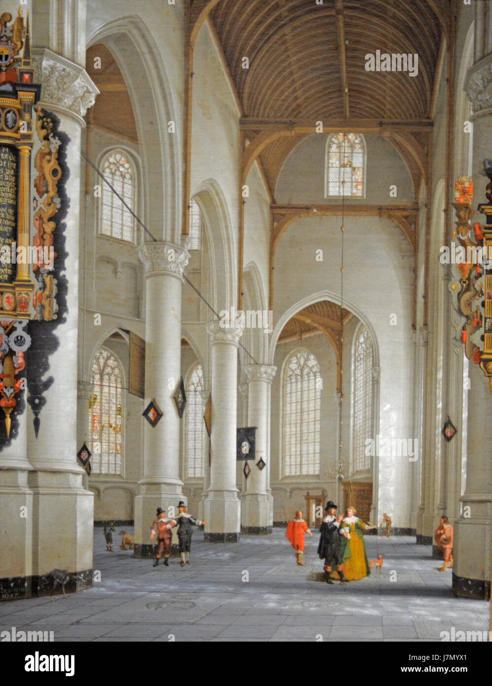 De Lorme The Interior of the Church of St. Laurens in Rotterdam Stock Photo