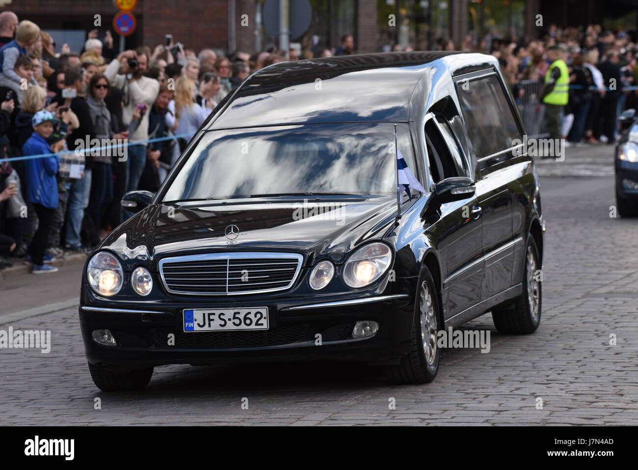 Helsinki, Finland. 25th May, 2017. The state funeral and cortege of the former President of the Republic of Finland Mauno Koivisto. Credit: Mikko Palonkorpi/Alamy Live News. Stock Photo