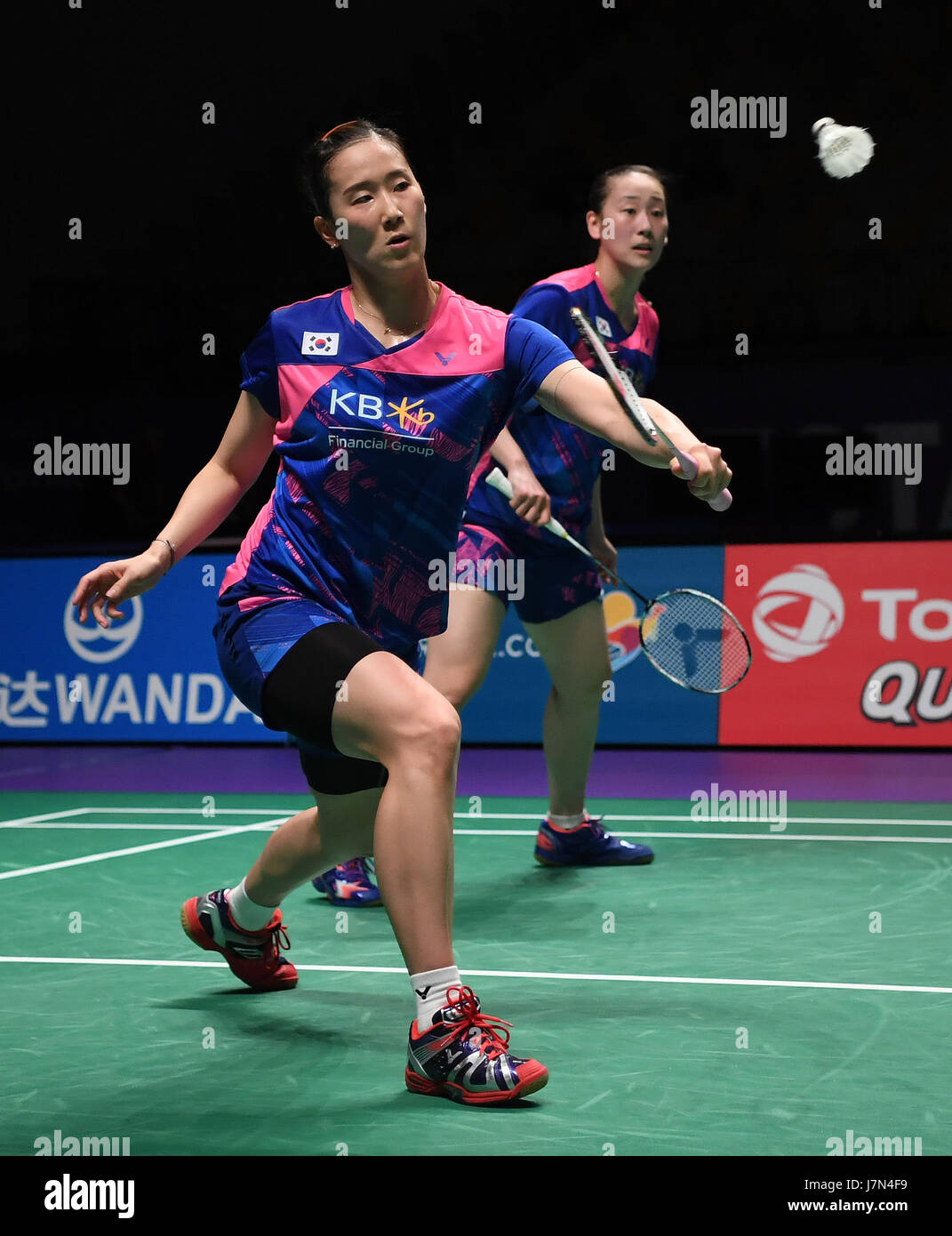 (170525) GOLD COAST, May 25, 2017 (Xinhua) Chang Ye Na(L)/Lee So