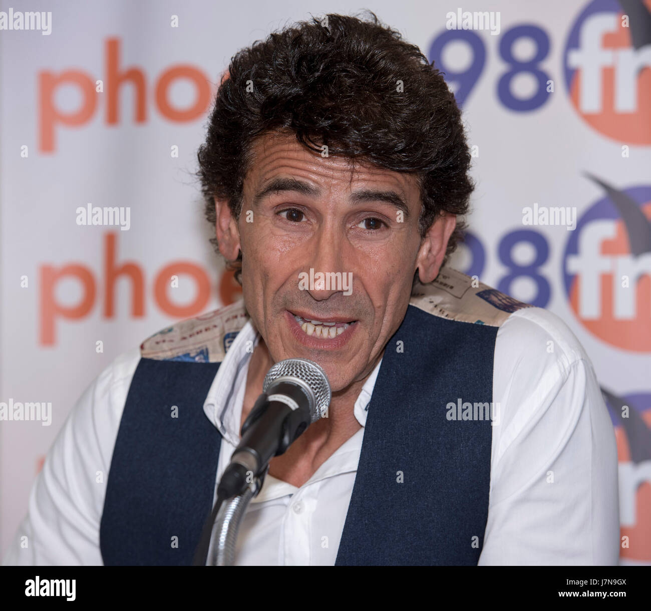 Brentwood, UK. 25th May, 2017.  Louca Kousoulou, (father of TOWIE Star Georgia Kousoulou) campains at the Brentwood and Ongar Constituency Hustings, Holiday Inn, Brentwood Credit: Ian Davidson/Alamy Live News Stock Photo