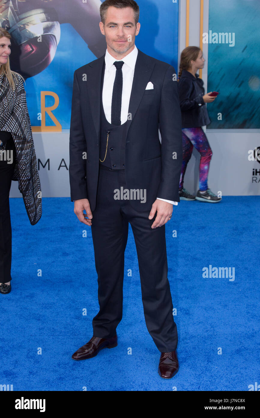 Hollywood, California, USA. 25th May, 2017. Actor Chris Pine attends the Premiere of Warner Bros. Pictures' 'Wonder Woman' at the Pantages Theatre on May 25, 2017 in Hollywood, California. Credit: The Photo Access/Alamy Live News Stock Photo