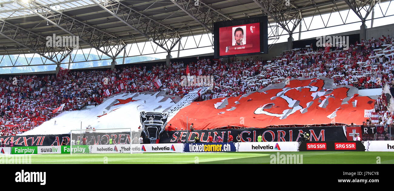 Genève, 25.05.2017, Football Helvetia Swiss Cup Final, FC Bâle 1893 - FC  Sion, FC Sion Tifo Photo: Cronos/Frederic Dubuis Stock Photo - Alamy