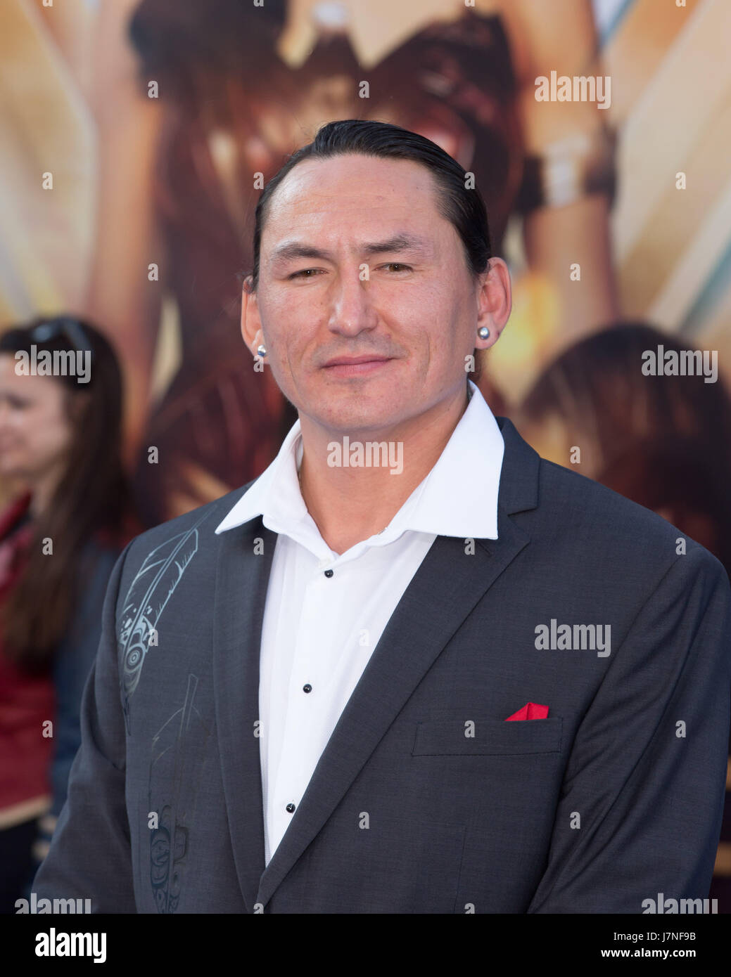 Hollywood, California, USA. 25th May, 2017. Eugene Brave Rock attends the Premiere of Warner Bros. Pictures' 'Wonder Woman' at the Pantages Theatre on May 25, 2017 in Hollywood, California. Credit: The Photo Access/Alamy Live News Stock Photo