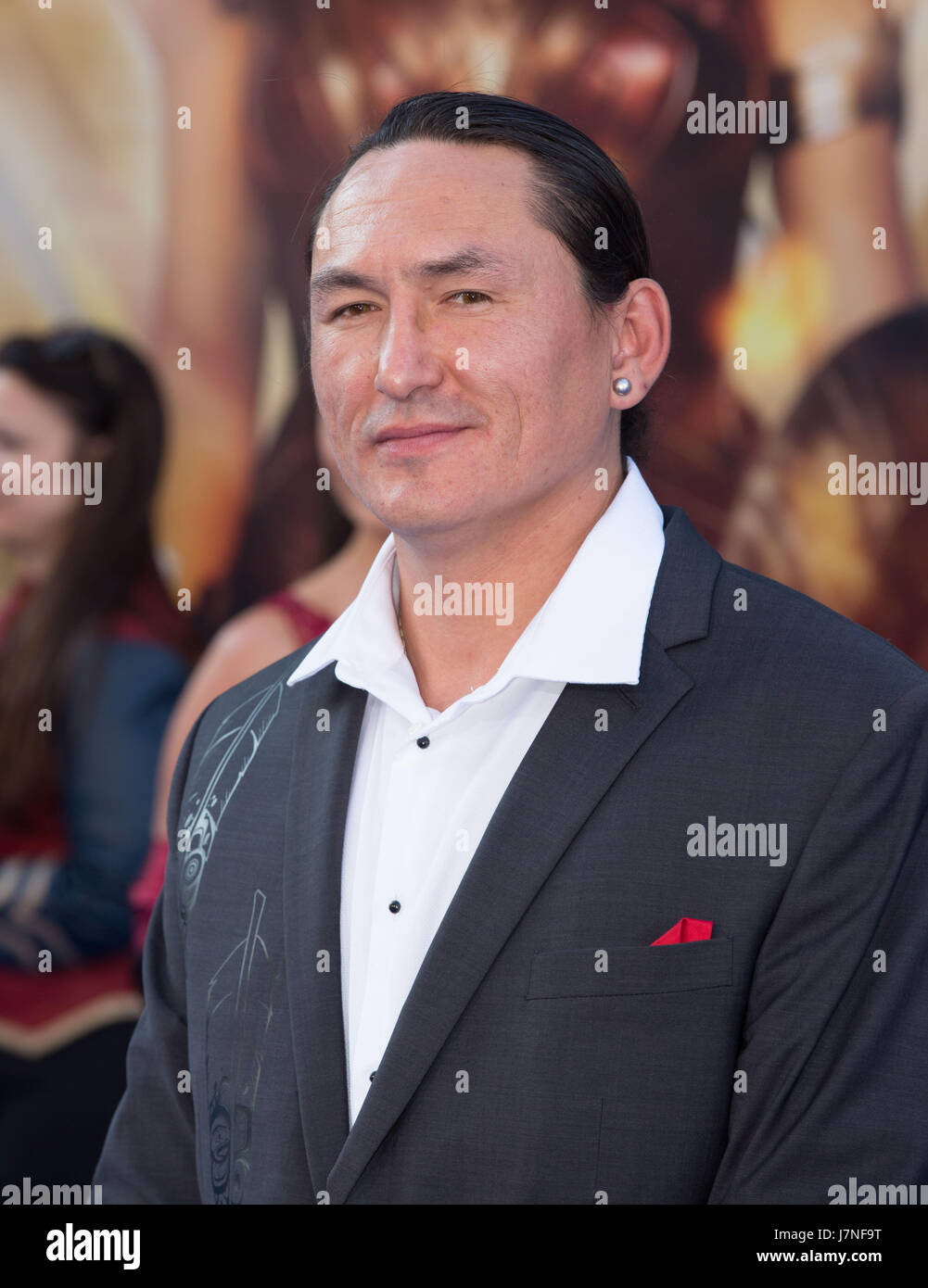 Hollywood, California, USA. 25th May, 2017. Eugene Brave Rock attends the Premiere of Warner Bros. Pictures' 'Wonder Woman' at the Pantages Theatre on May 25, 2017 in Hollywood, California. Credit: The Photo Access/Alamy Live News Stock Photo