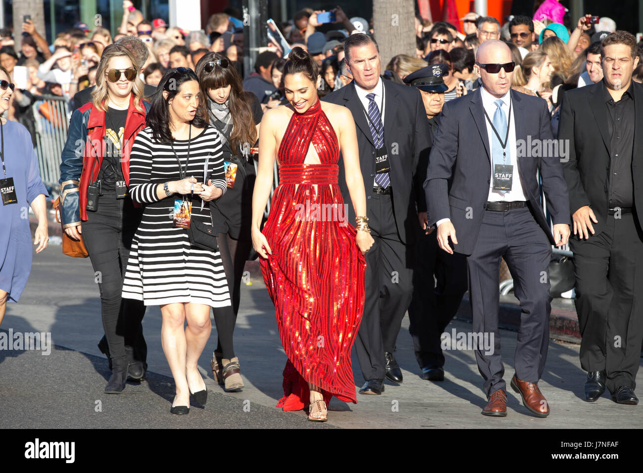 Hollywood, California, USA. 25th May, 2017. Gal Gadot arrives at the Premiere of Warner Bros. Pictures' 'Wonder Woman' at the Pantages Theatre on May 25, 2017 in Hollywood, California. Credit: The Photo Access/Alamy Live News Stock Photo