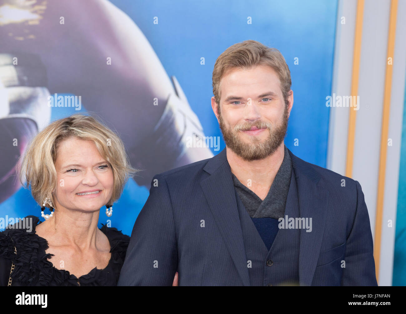 Hollywood, California, USA. 25th May, 2017. Kellan Lutz and his mother, Karla Pope attend the Premiere of Warner Bros. Pictures' 'Wonder Woman' at the Pantages Theatre on May 25, 2017 in Hollywood, California. Credit: The Photo Access/Alamy Live News Stock Photo