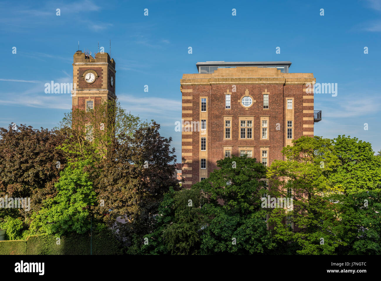 Terrys of York former factory building clock tower which houses an