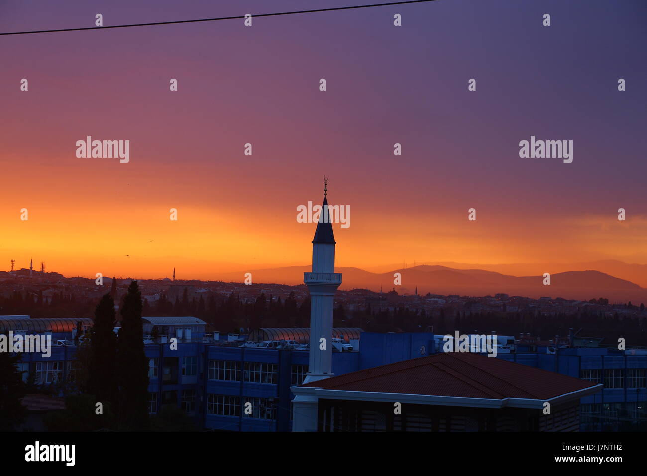 mosque sunset Stock Photo
