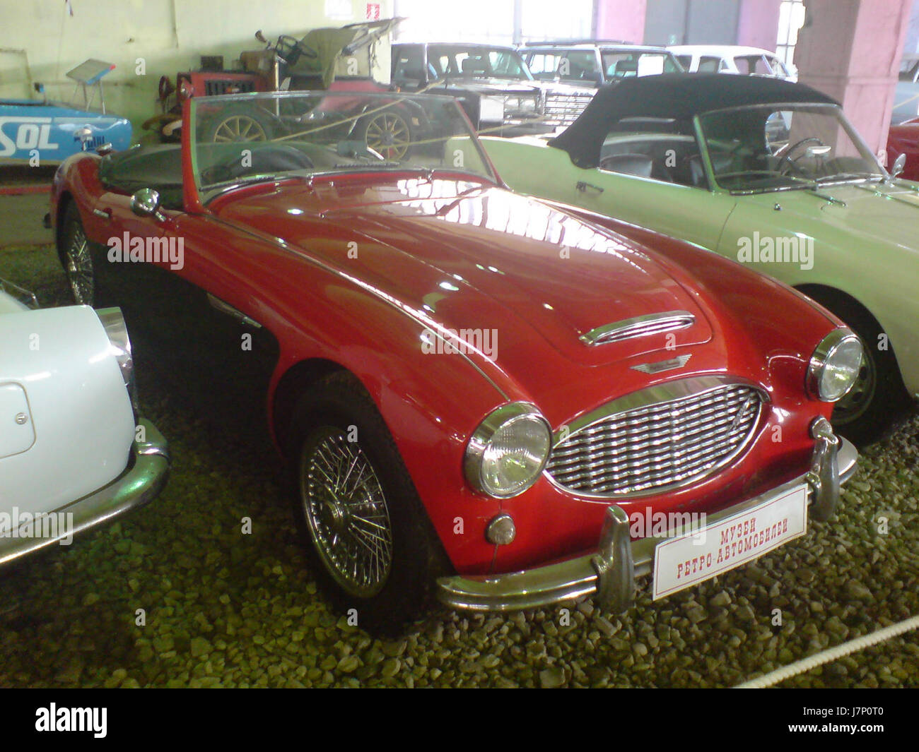 The Austin Healey 3000, produced between 1959 and 1968, is a British sports car known for its sleek design and powerful performance. It became a symbol of 1960s British motoring culture and remains a sought-after collector's car today. Stock Photo