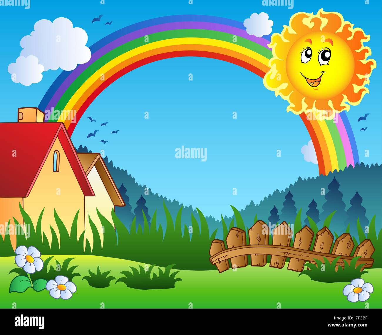 Featured image of post How To Draw A Rainbow Scenery : A factor rainbow just shows the factors that make up that number.