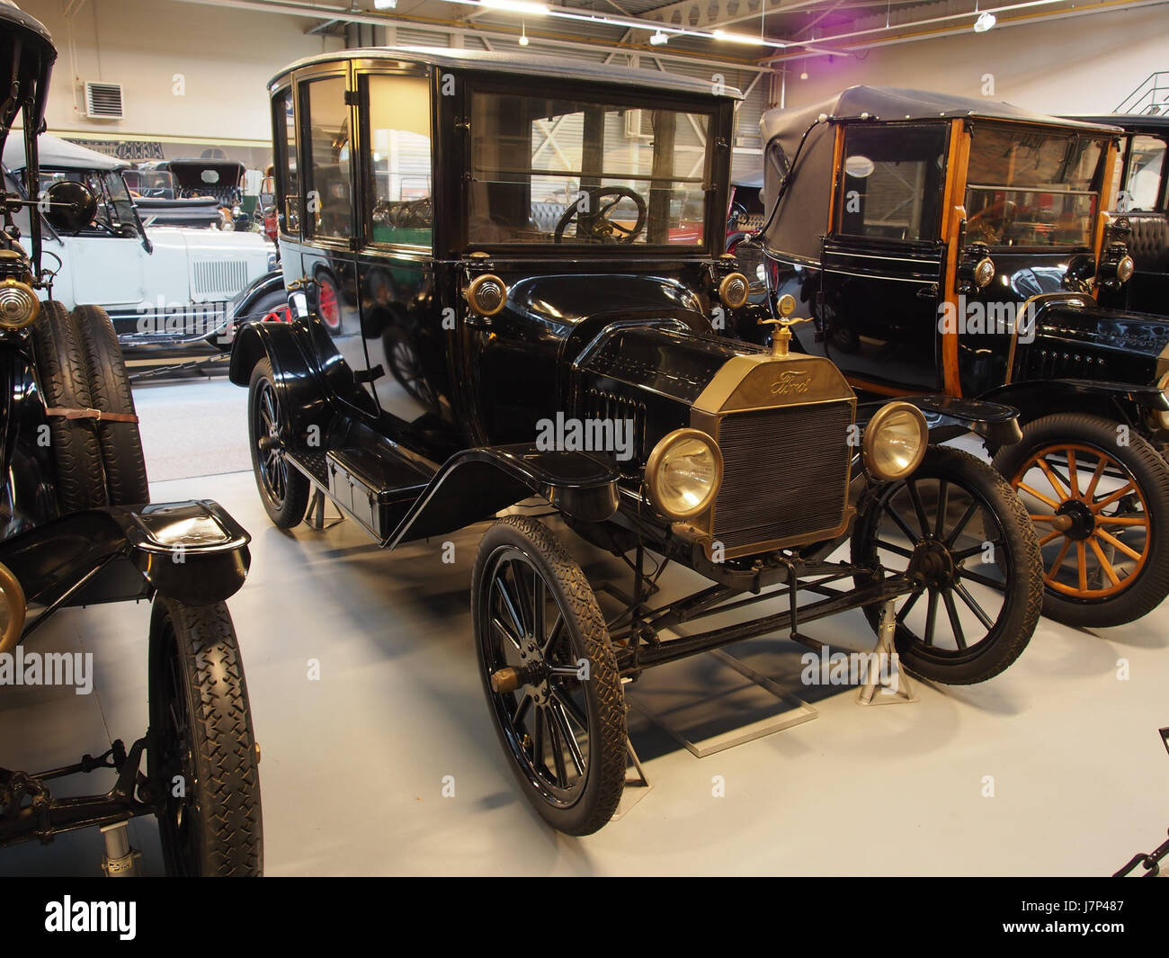 The 1916 Ford T Centodor is a classic early 20th-century automobile. As part of the Ford Model T series, it represents a significant milestone in the history of mass-produced cars and is considered a symbol of industrial progress during the early 1900s. Stock Photo