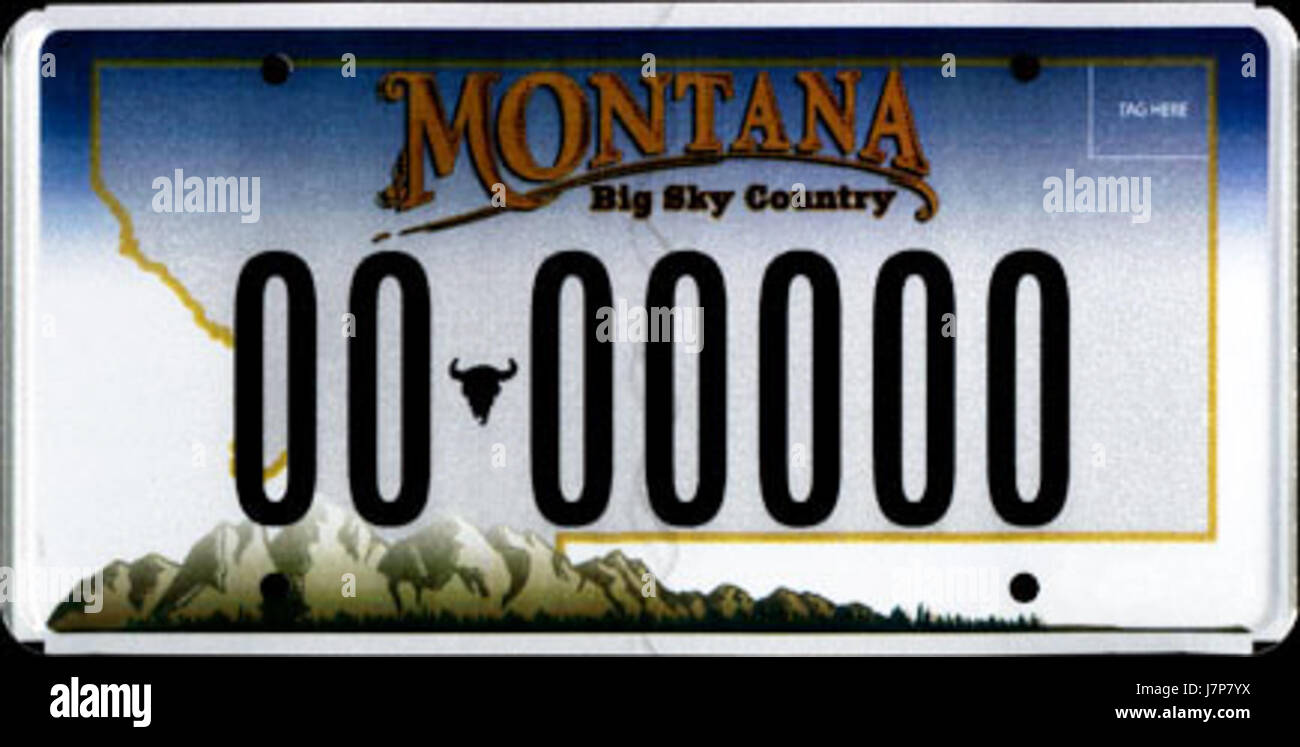 2006 Montana Passenger License Plate Stock Photo Alamy