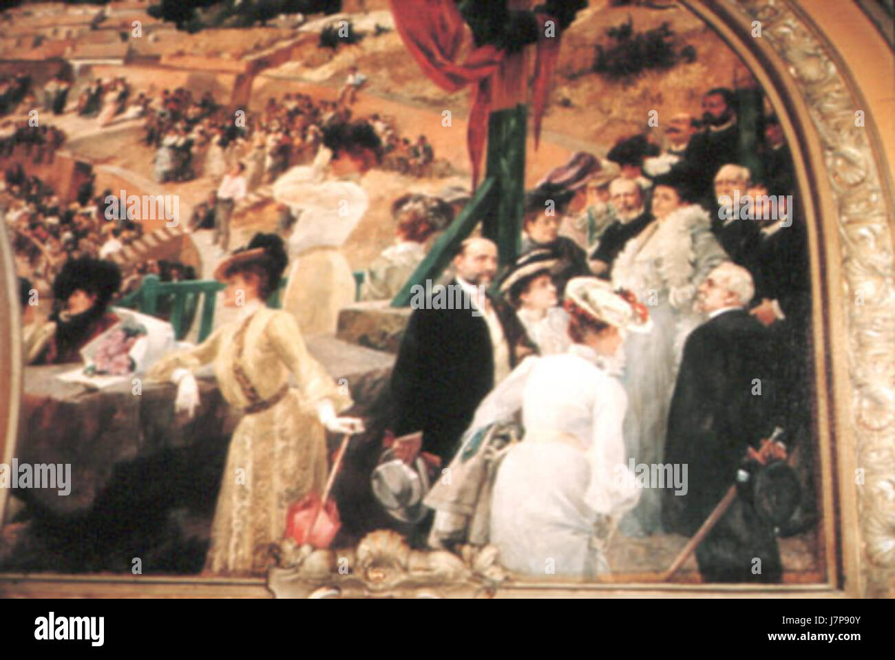 Albert Maignan Fresque Le train Bleu Stock Photo Alamy