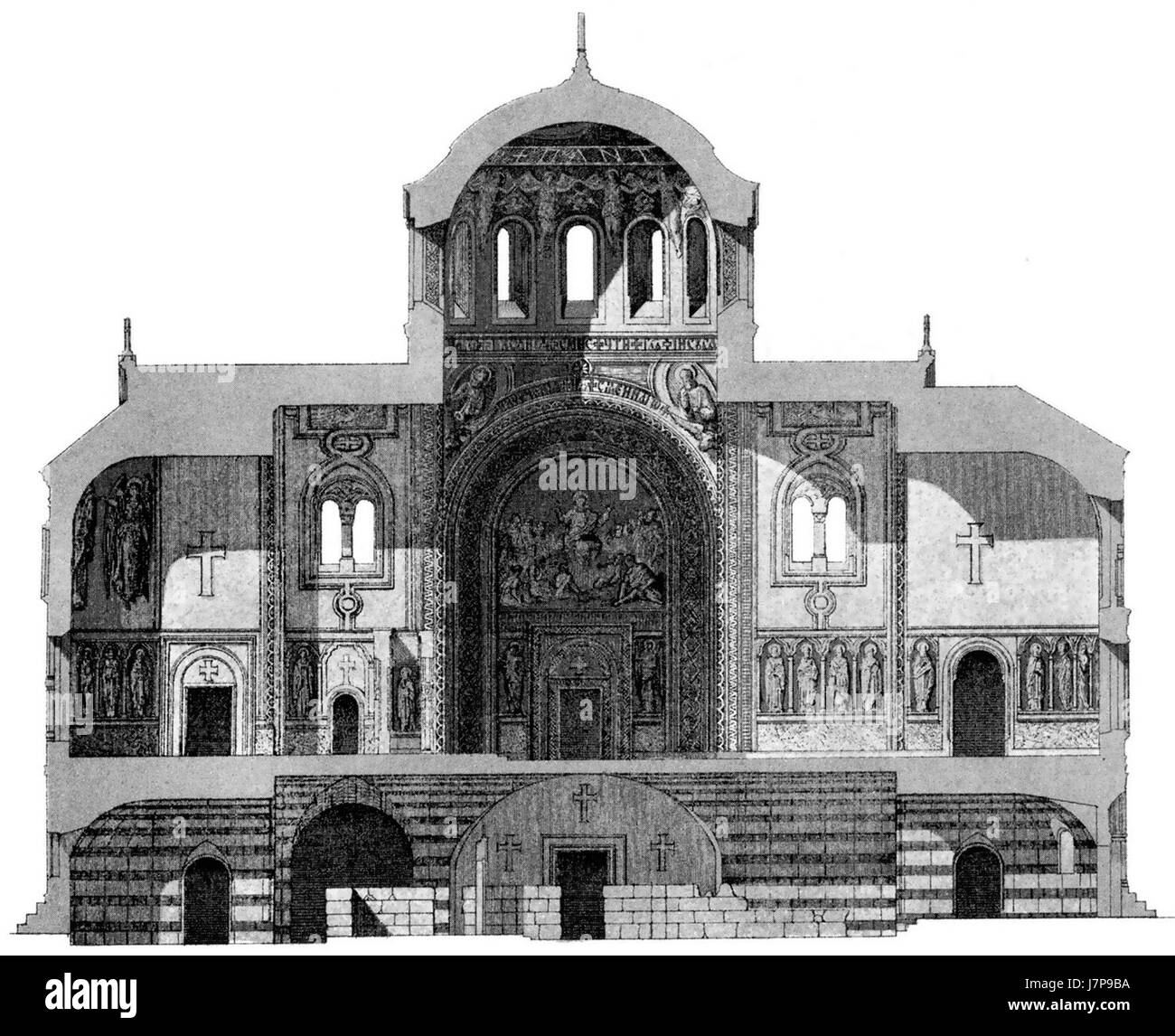 David Grimm, Chersonesos cathedral cutaway EW1859 Stock Photo