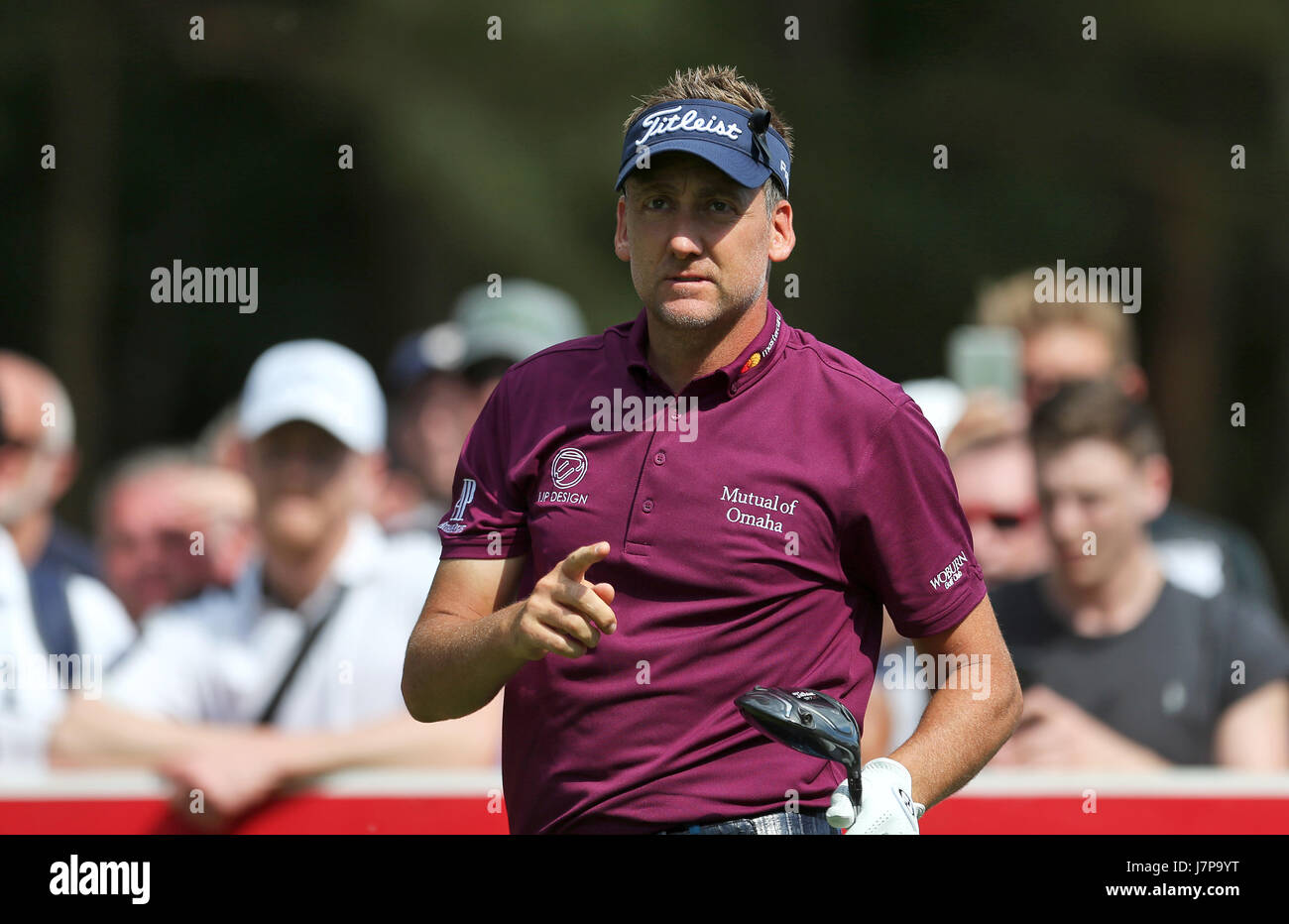 England's Ian Poulter during day one of the 2017 BMW PGA Championship at Wentworth Golf Club, Surrey. Stock Photo