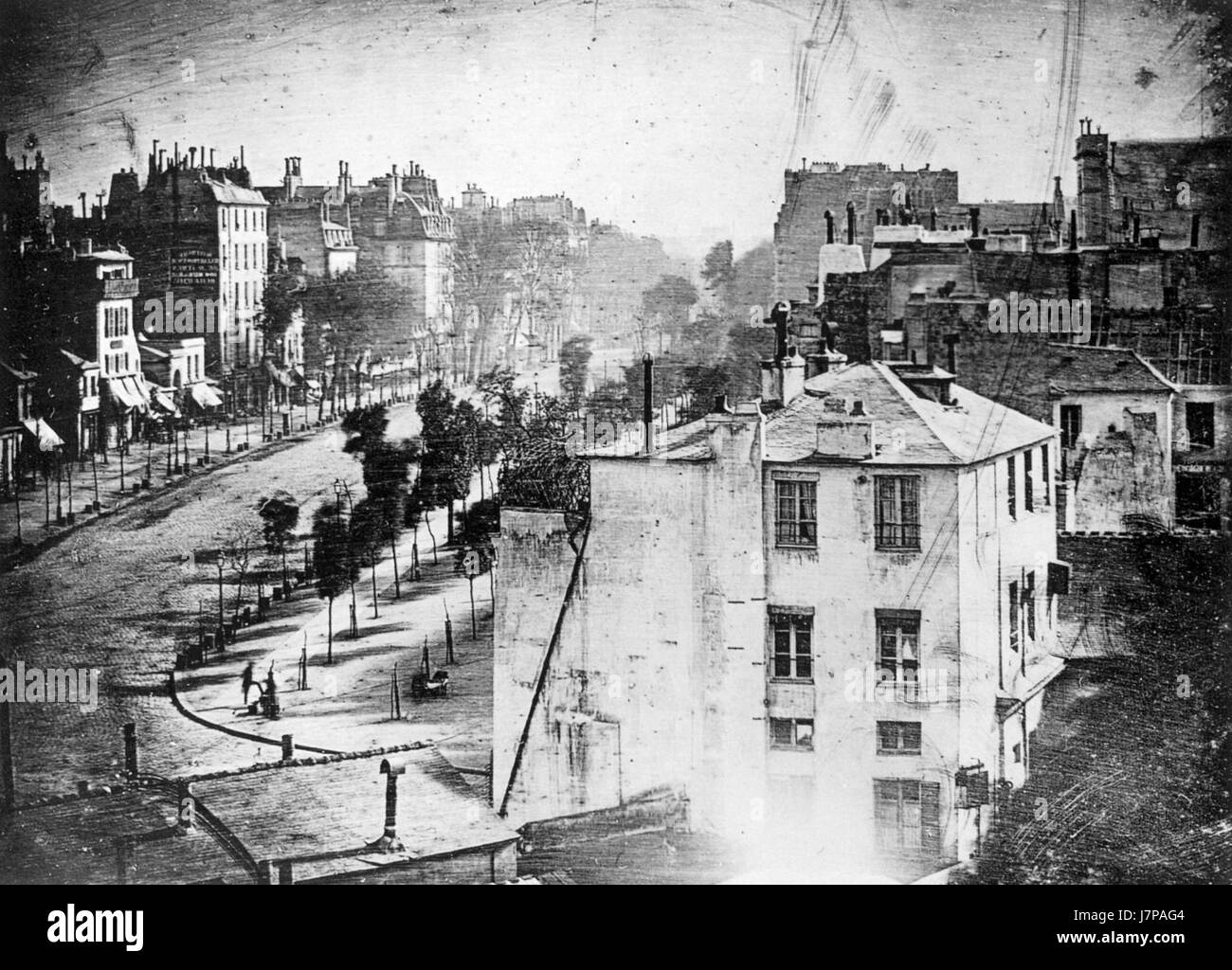 Boulevard du Temple by Daguerre Stock Photo