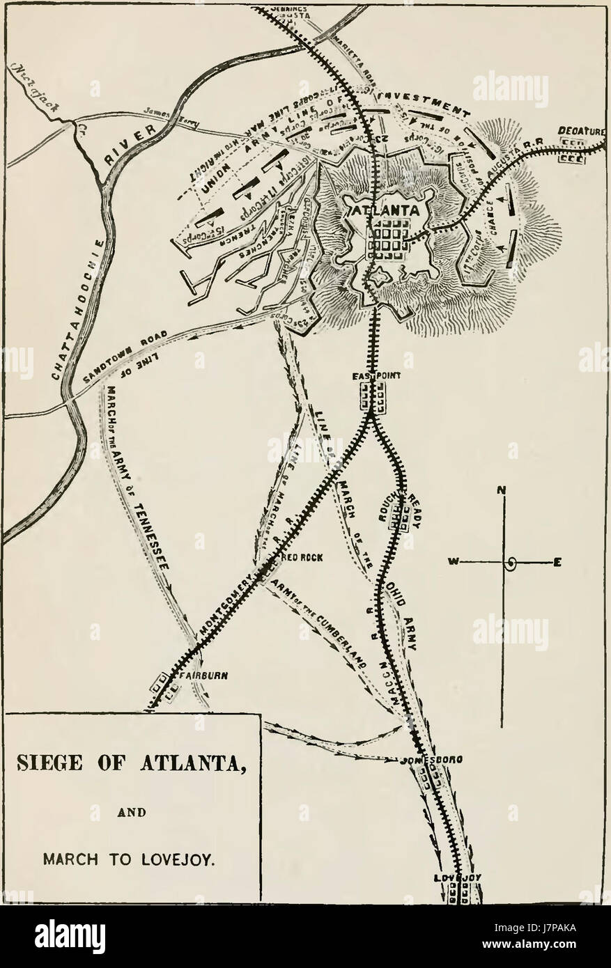 Battle of Atlanta   History of Iowa Stock Photo