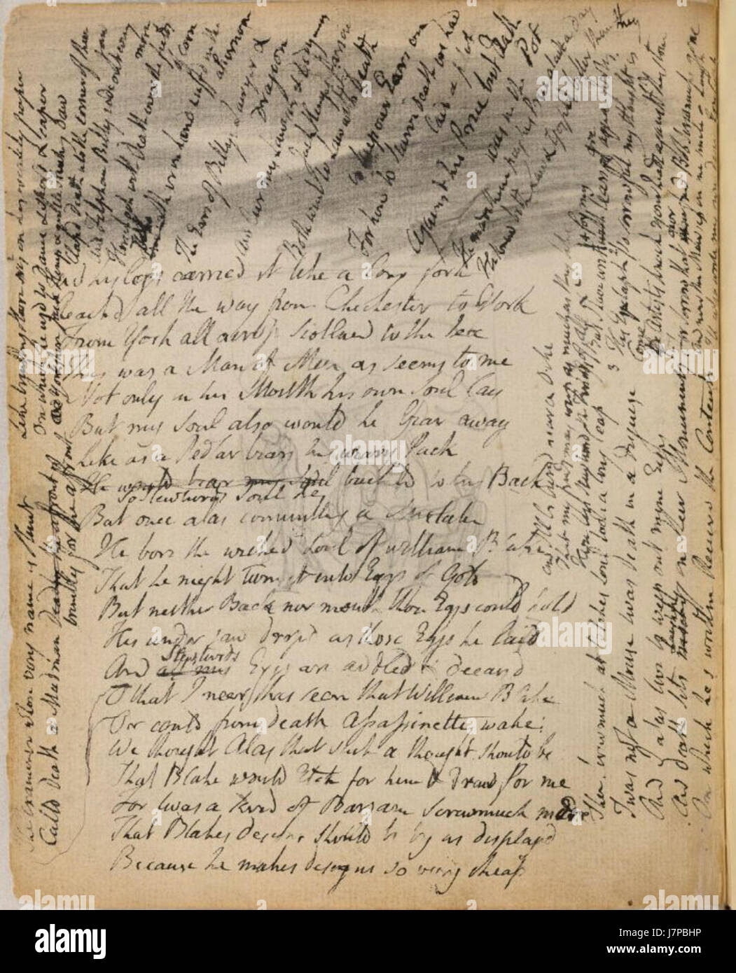 Blake manuscript Notebook page 022 Stock Photo - Alamy