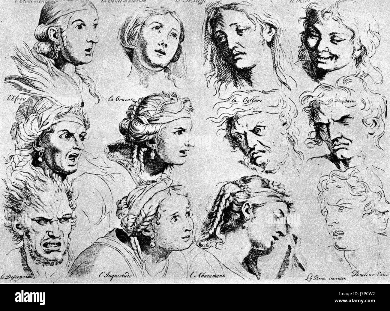 Charles le Brun, The Expressions Stock Photo