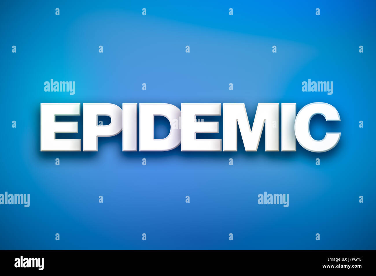 The word Epidemic concept written in white type on a colorful ...
