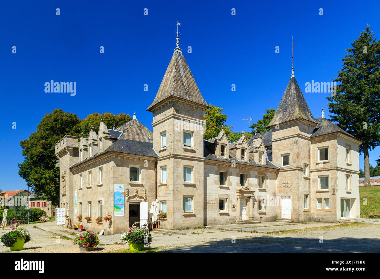 France, Creuse, Vassiviere lake, Beaumont du Lac, Vassiviere island, the castle Stock Photo