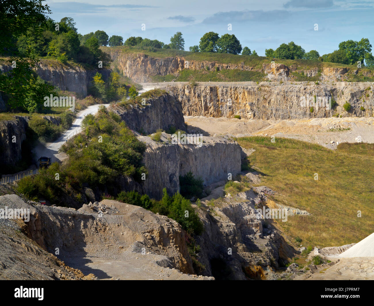 Dene Quarry in Cromford near Wirksworth in the Derbyshire Peak District England UK used to
