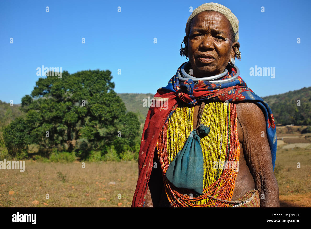 Woman from the Bonda tribe ( India) Stock Photo