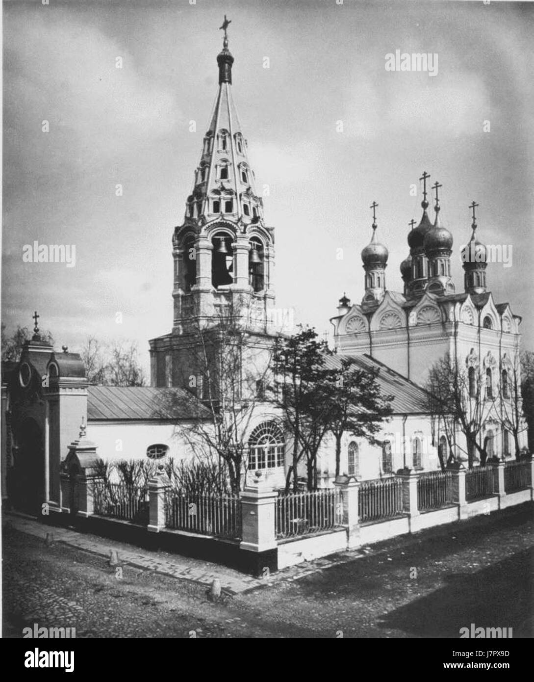 The Church of the Transfiguration in Peski is an architectural and religious landmark, reflecting Russian Orthodox traditions and history. Stock Photo