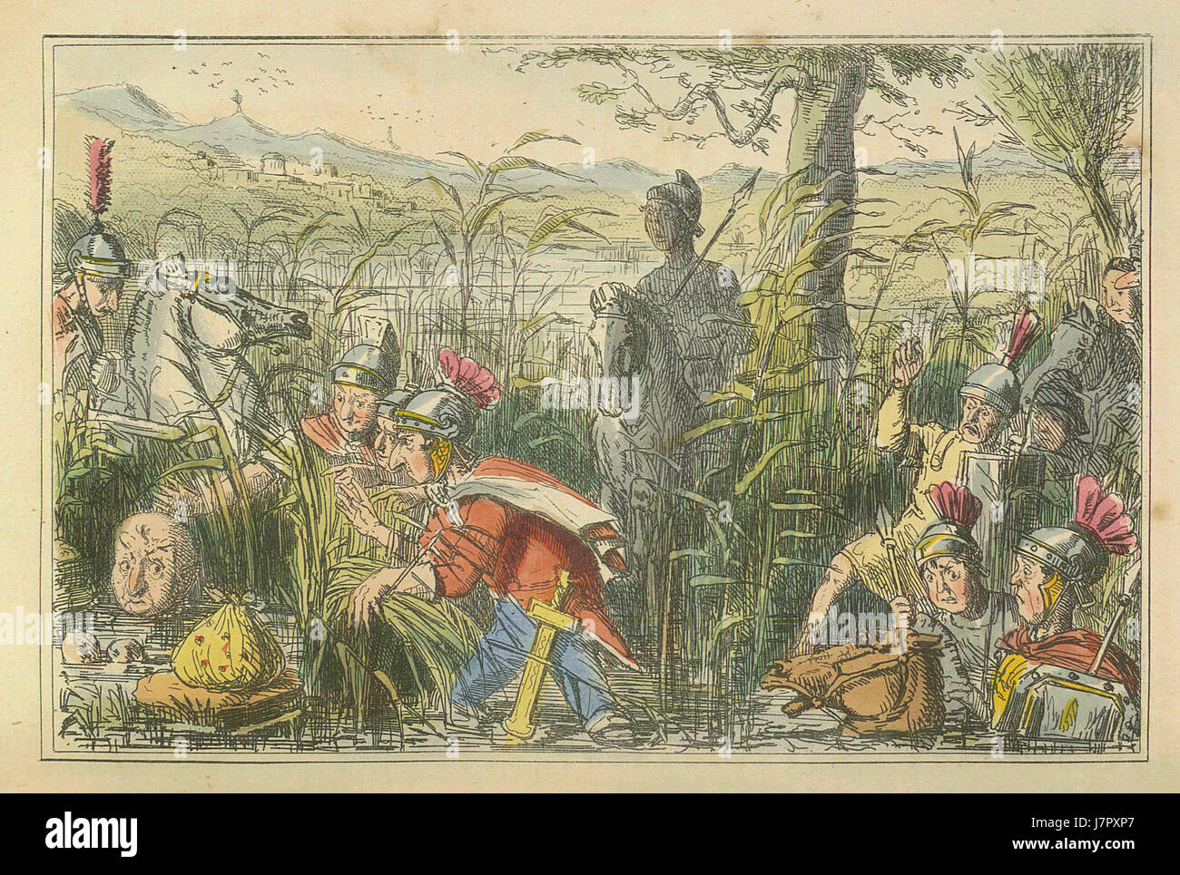 Comic History of Rome Table 09 Marius discovered in the Marshes at Minturnae Stock Photo