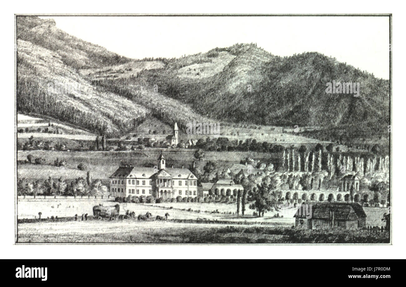 066 Schloss Grafendorf oder Neu Pfannberg bei Frohnleiten   J.F.Kaiser Lithografirte Ansichten der Steiermark 1830 Stock Photo