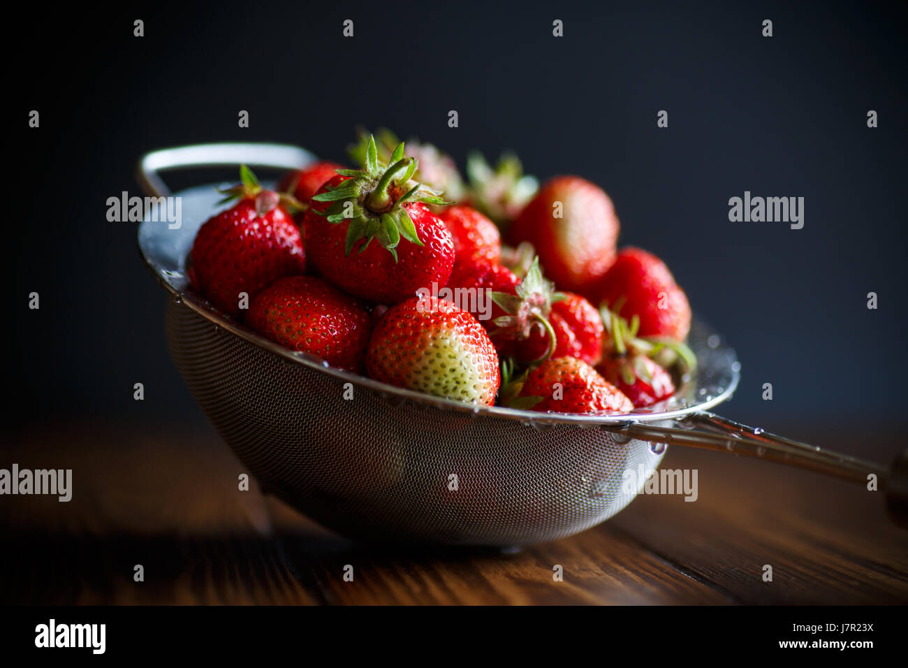 ripe red strawberries Stock Photo