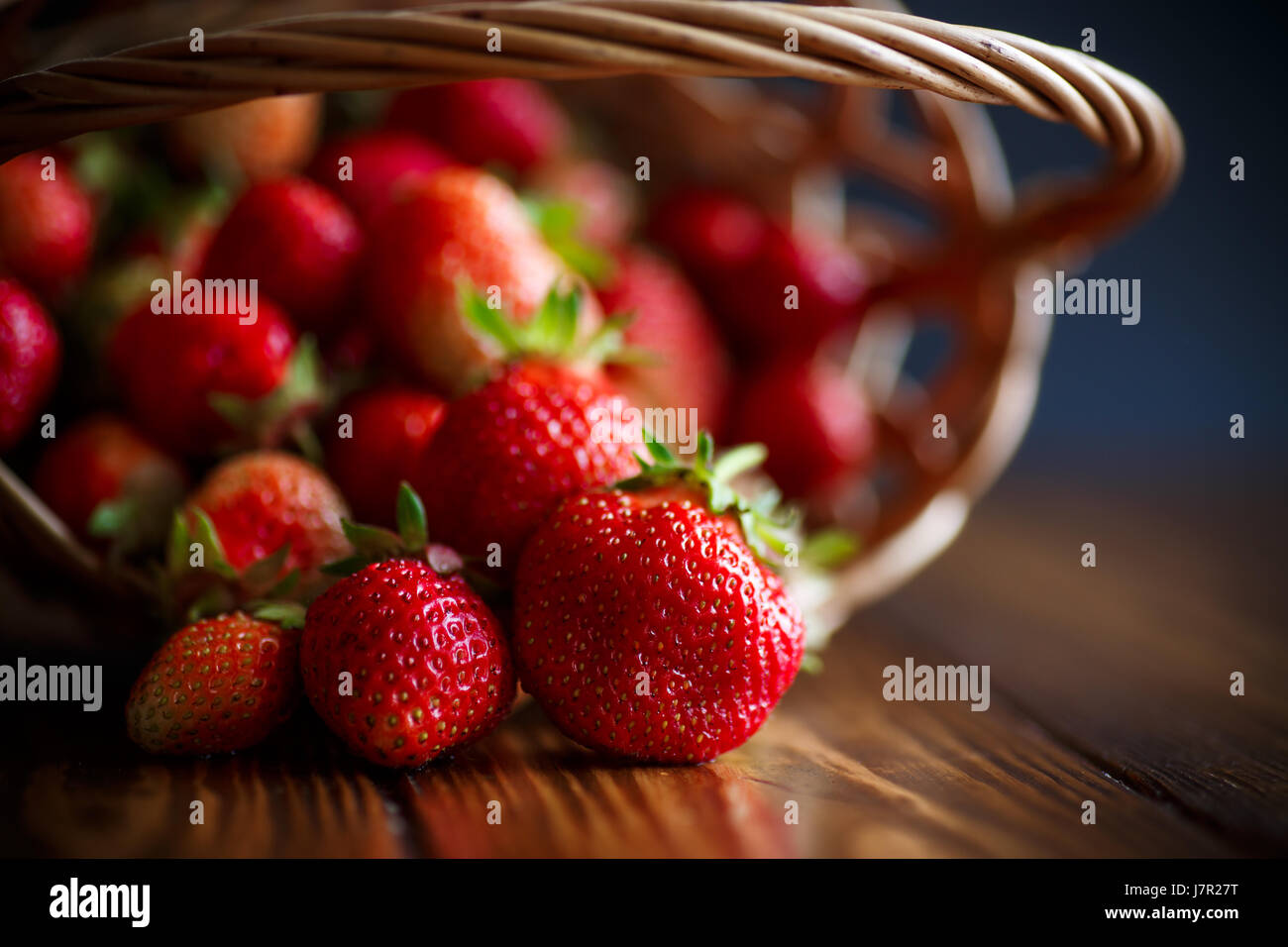 ripe red strawberries Stock Photo