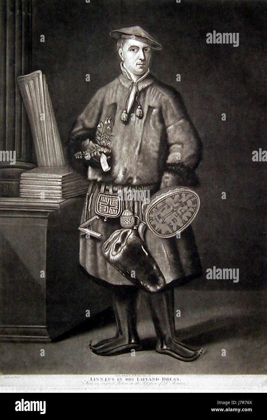 Carl Linnaeus dressed as a Laplander Stock Photo