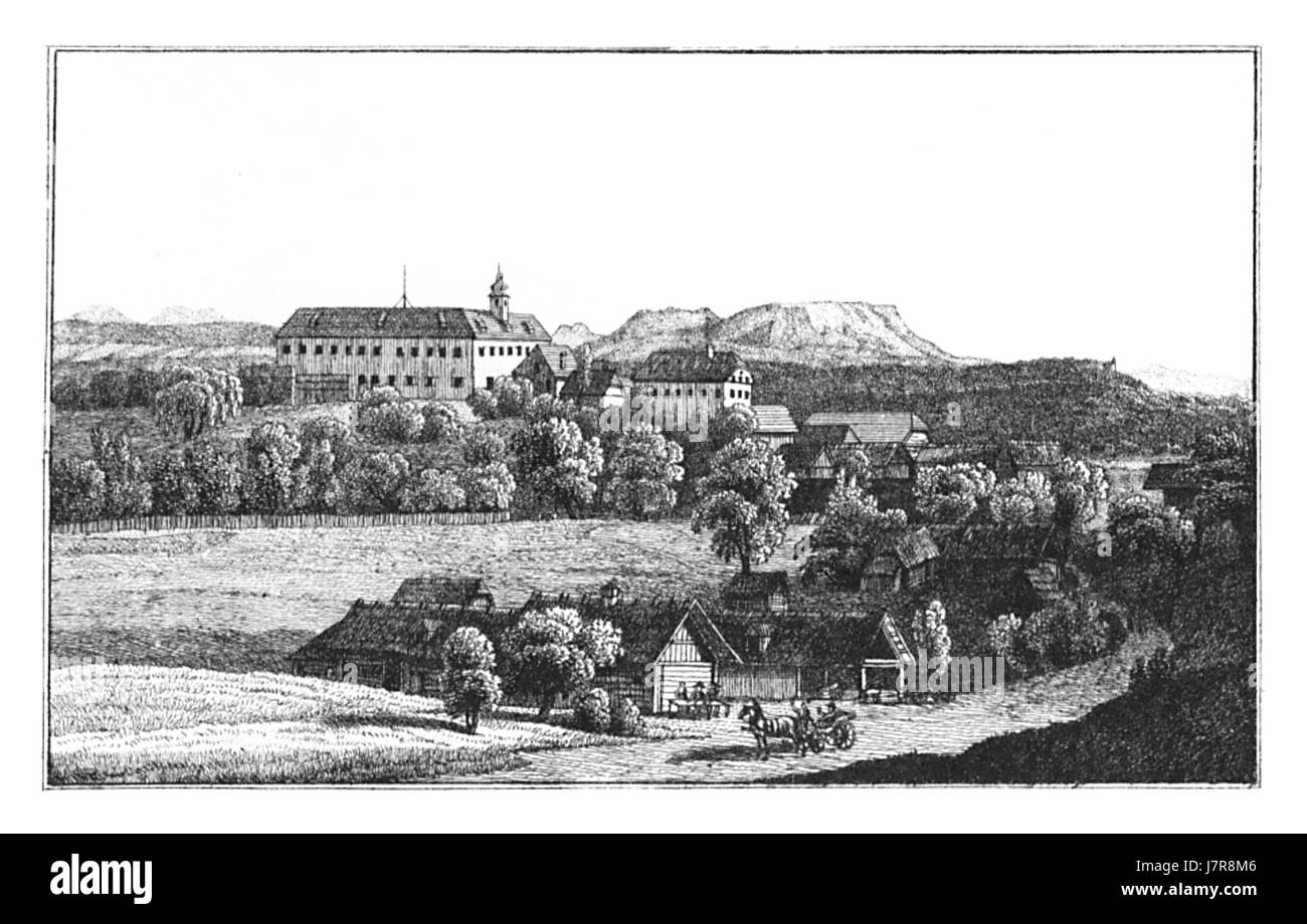 159 Schloss Lannach, Lannach, Stainz   J.F.Kaiser Lithografirte Ansichten der Steiermark 1830 Stock Photo