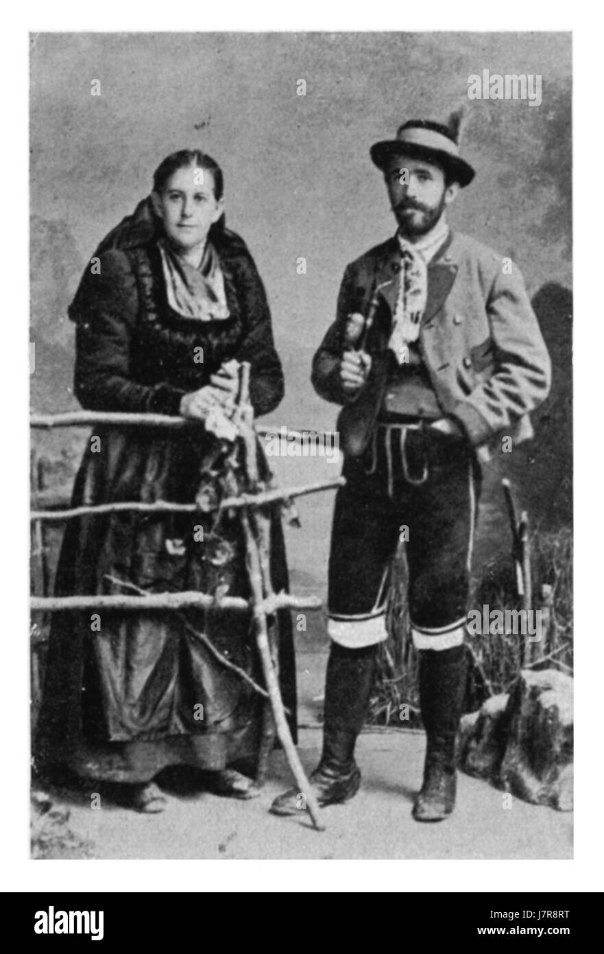 016 Der Hacker Sepp mit seinem Weib in der Gegend bei den Wienern am Grundlsee   1885 Stock Photo