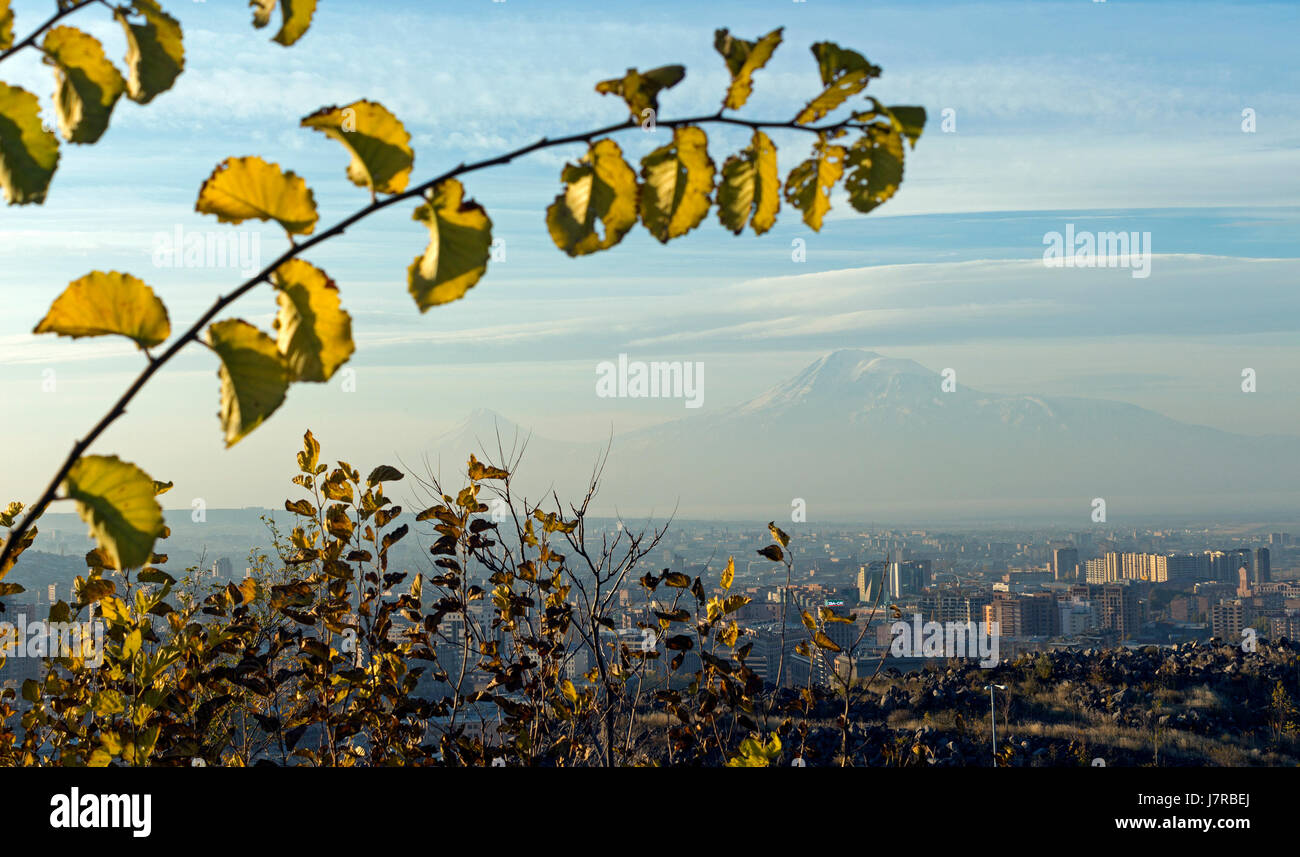Mount Ararat and Yerevan city,Armenia Stock Photo Alamy