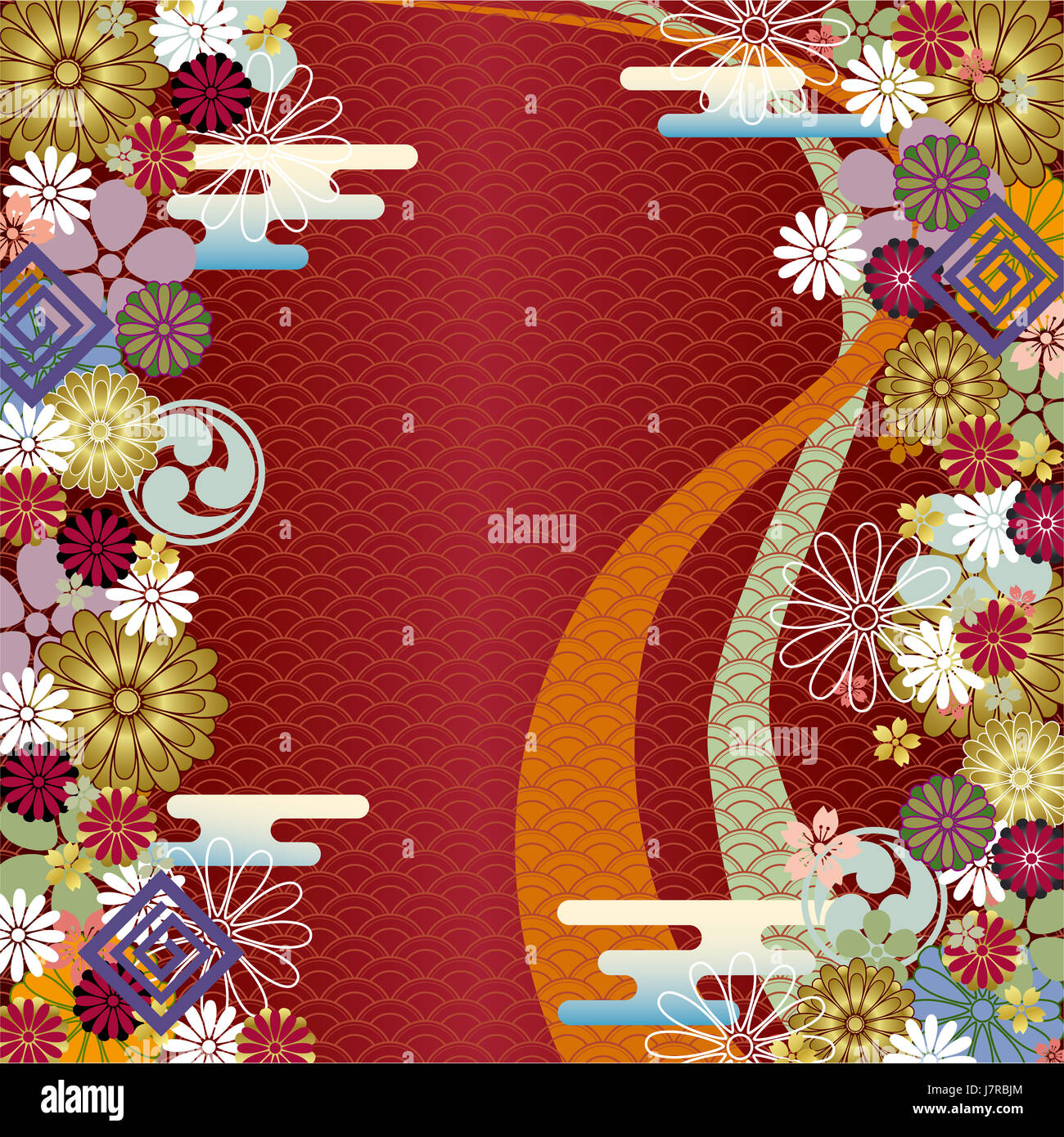 asia traditional japanese japan asian pattern frame backdrop background