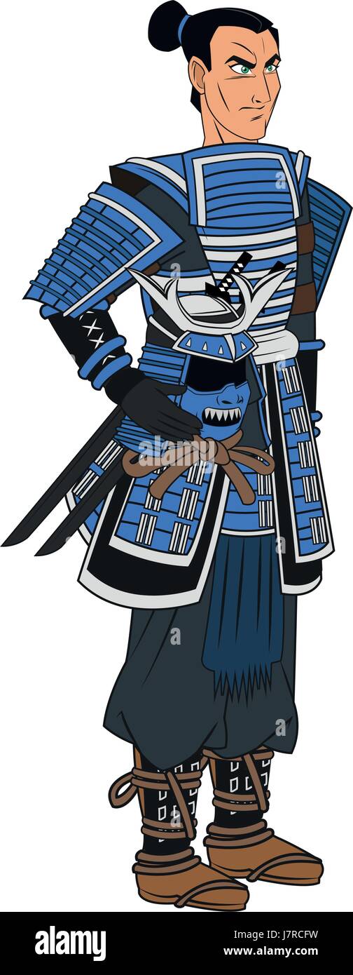 Animated Samurai Robe animation warrior man samurai to ancient clothes Stock Vector Image ...