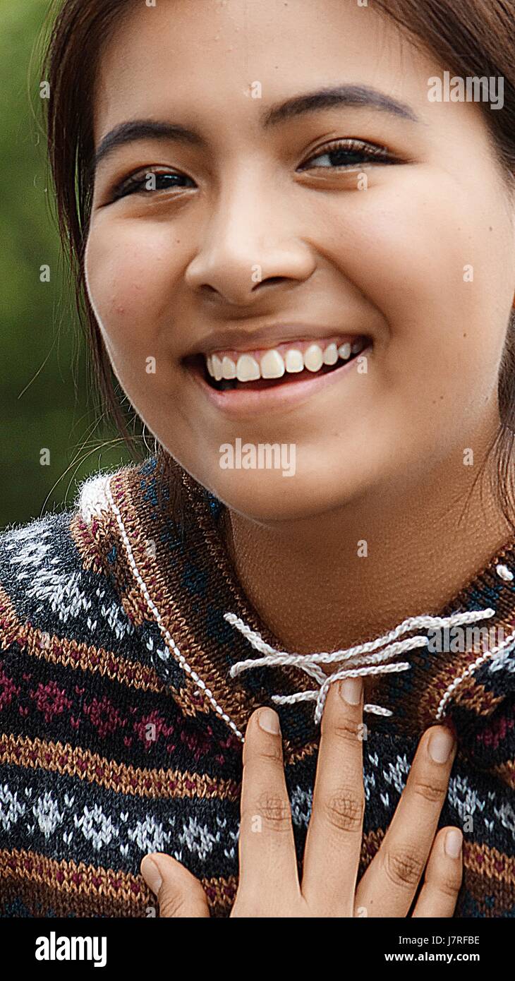 Excited Youthful Peruvian Person Stock Photo