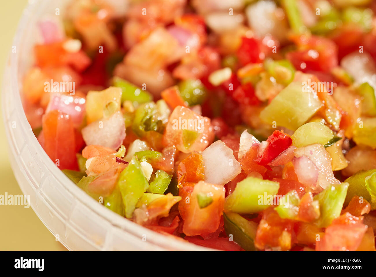 Pico de Gallo, a classic Mexican salsa cruda recipe Stock Photo