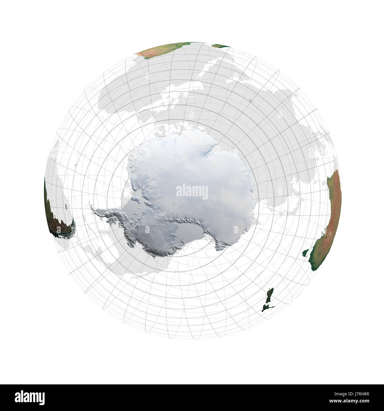 banner globe planet earth world continents asia north pole africa antarctic Stock Photo