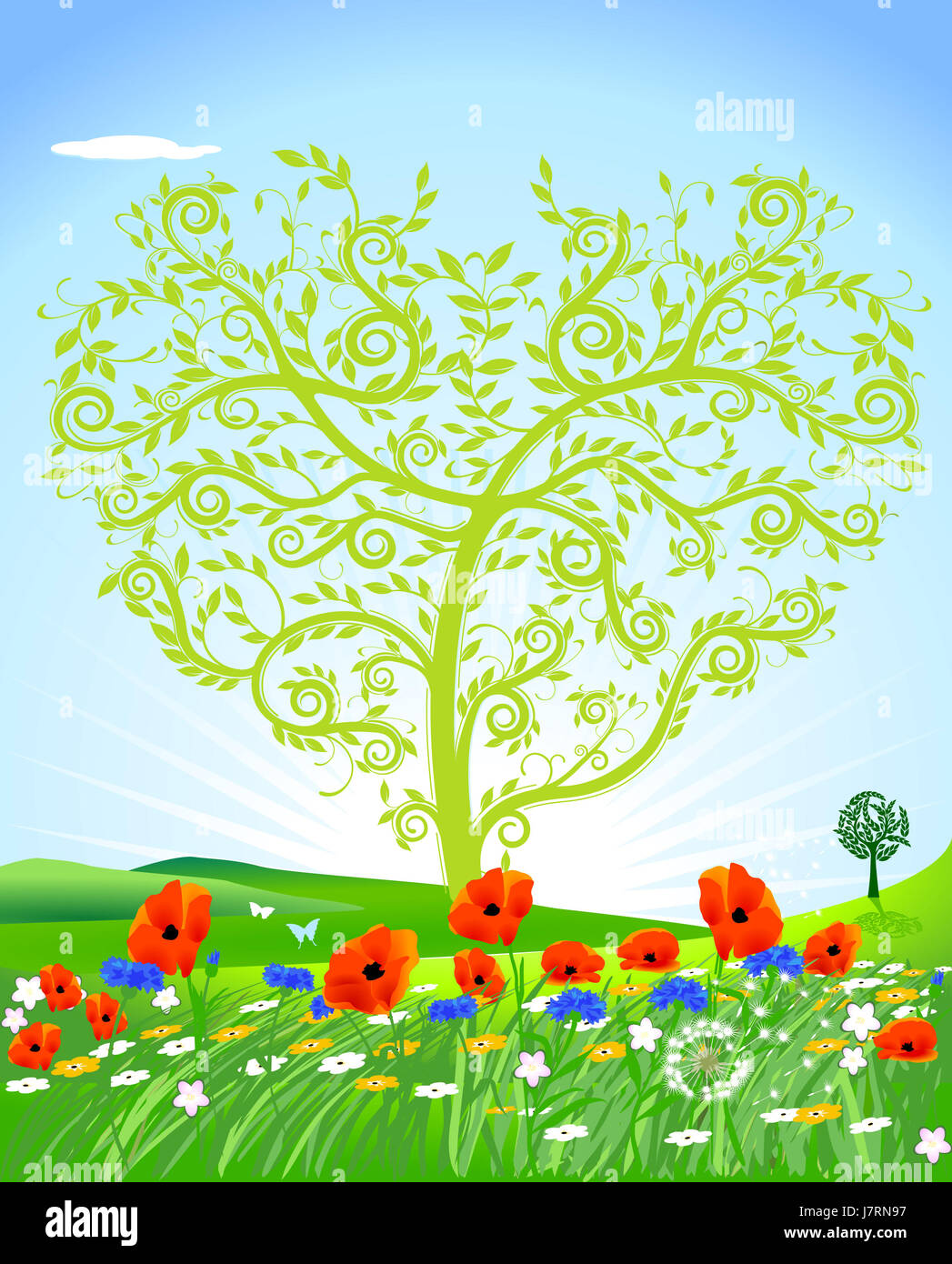 leaf tree trees graphic flower plant green leaves wedding marriage marriage Stock Photo