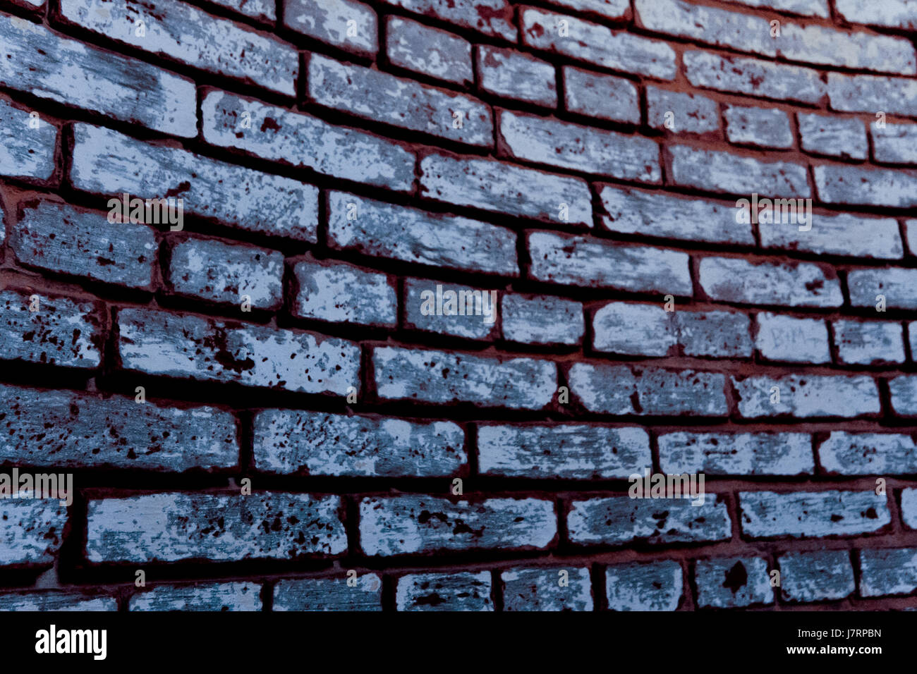 Lighthouse Blue and Red Brick Walls Stock Photo