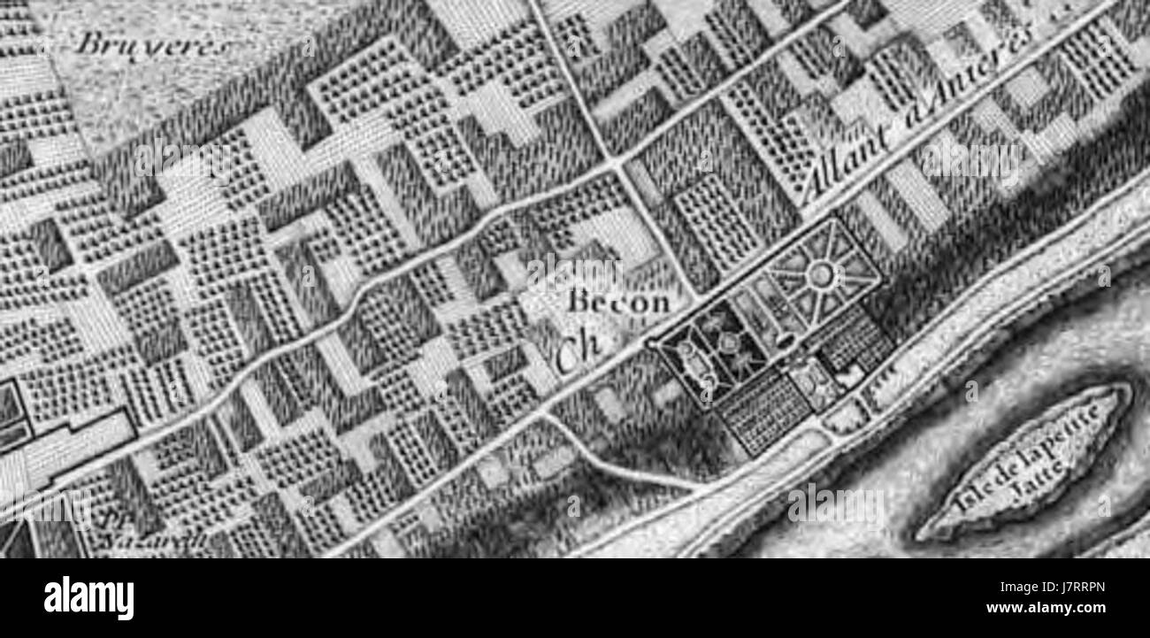Becon.les.Bruyeres.Roussel.1733 Stock Photo