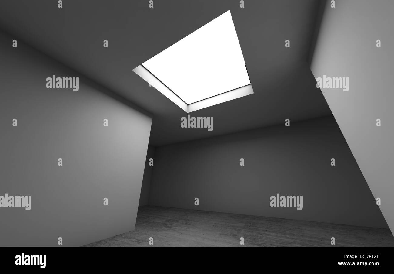 Abstract contemporary architecture template, empty room interior