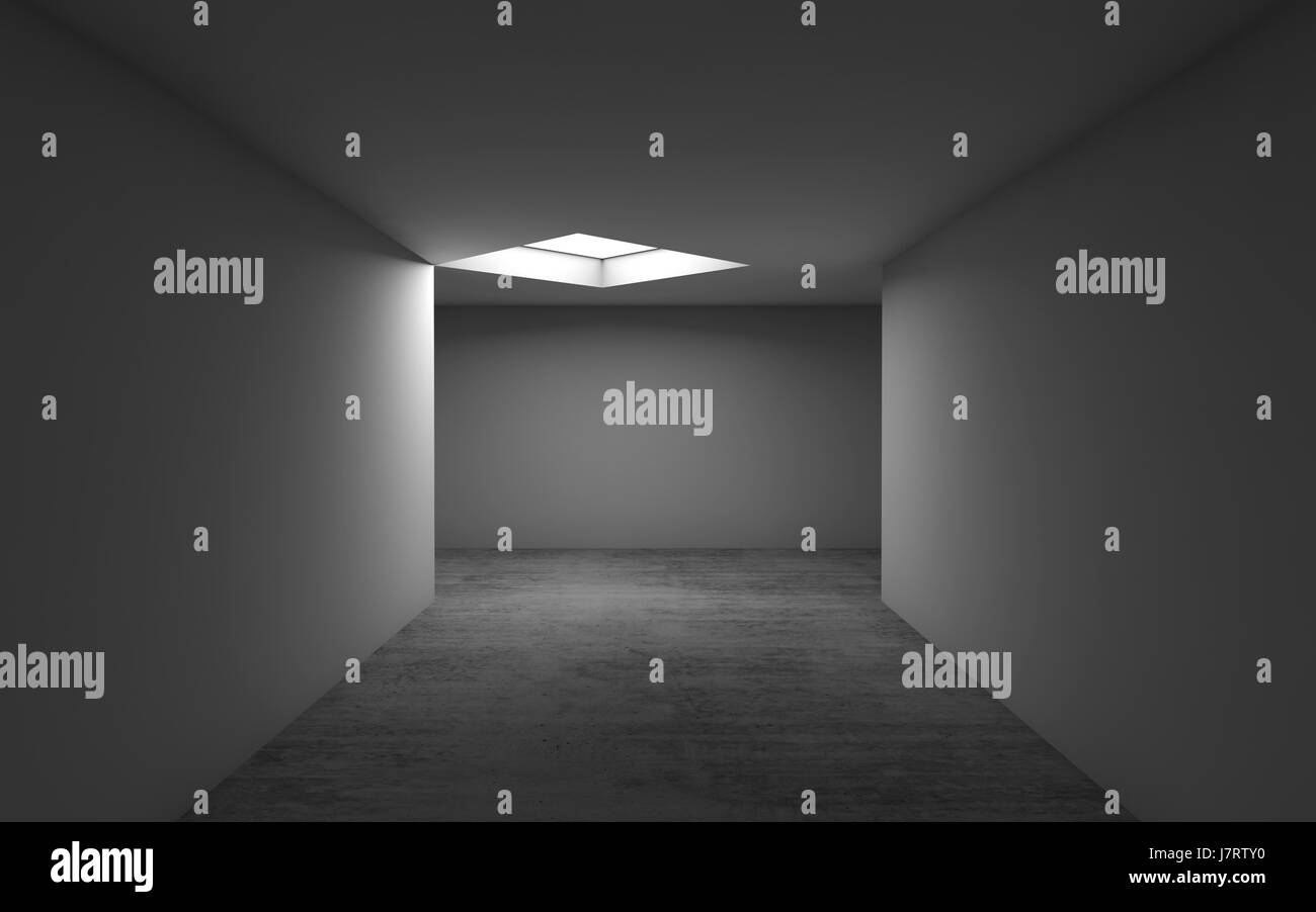 Abstract contemporary architecture template, empty room interior